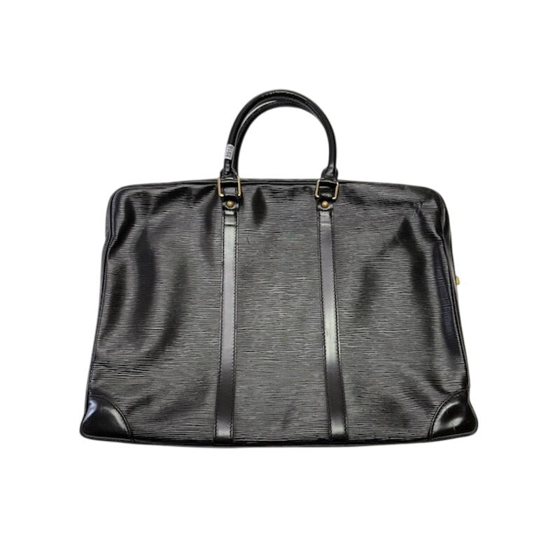 Louis Vuitton LV Epi Leather Briefcase Business Bag Attache Laptop Case Black