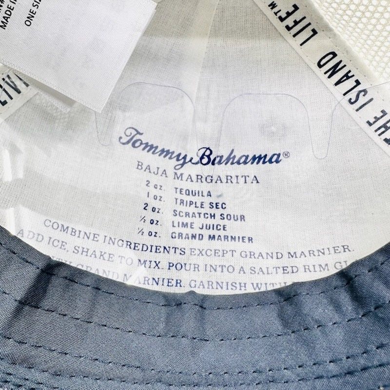 Tommy Bahama Tip Your Cap Margarita Trucker Snapback Cap Blue Mens One Size
