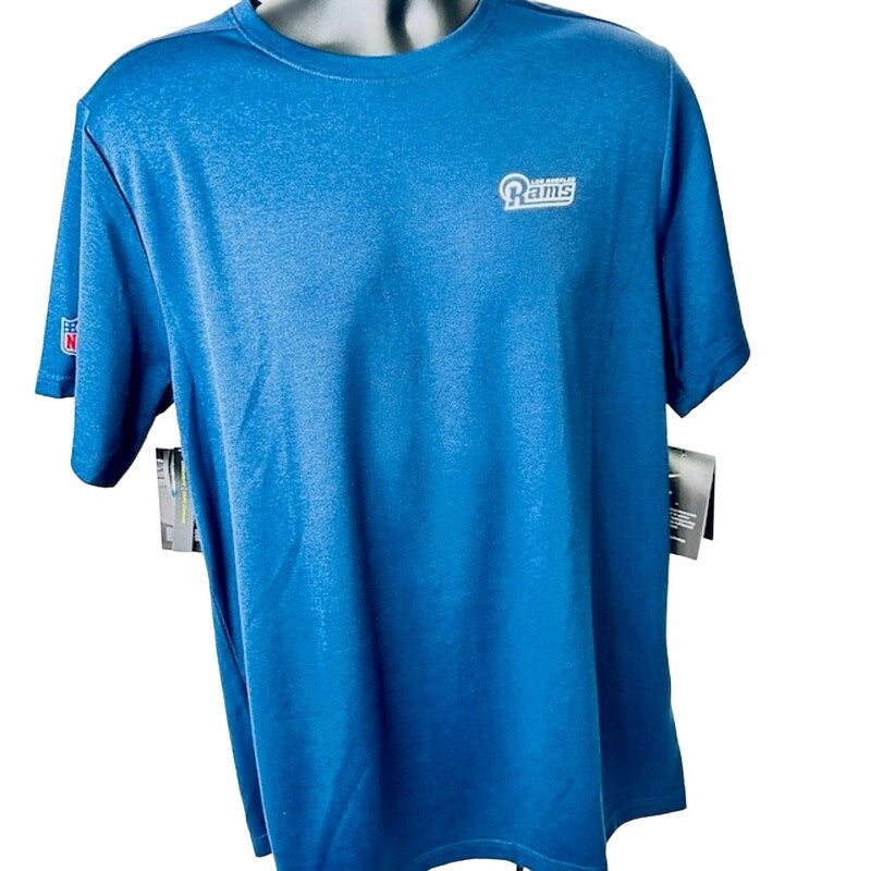 Nike On-Field Los Angeles Rams Coaches UV Performance T-Shirt Blue Mens L