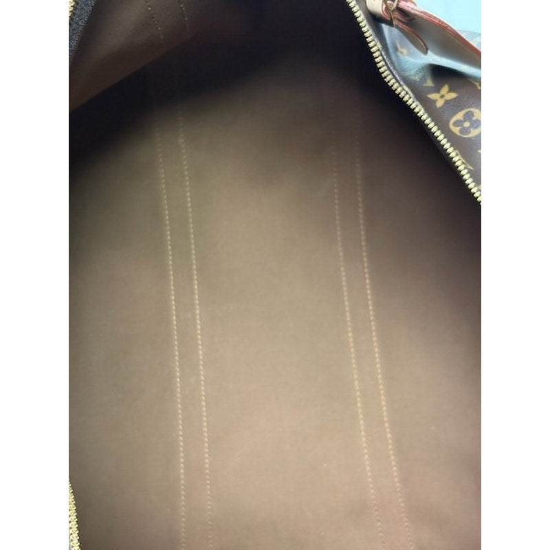 Louis Vuitton Keepall Bandouliere Monogram Duffle Travel Bag W/ Strap Brown