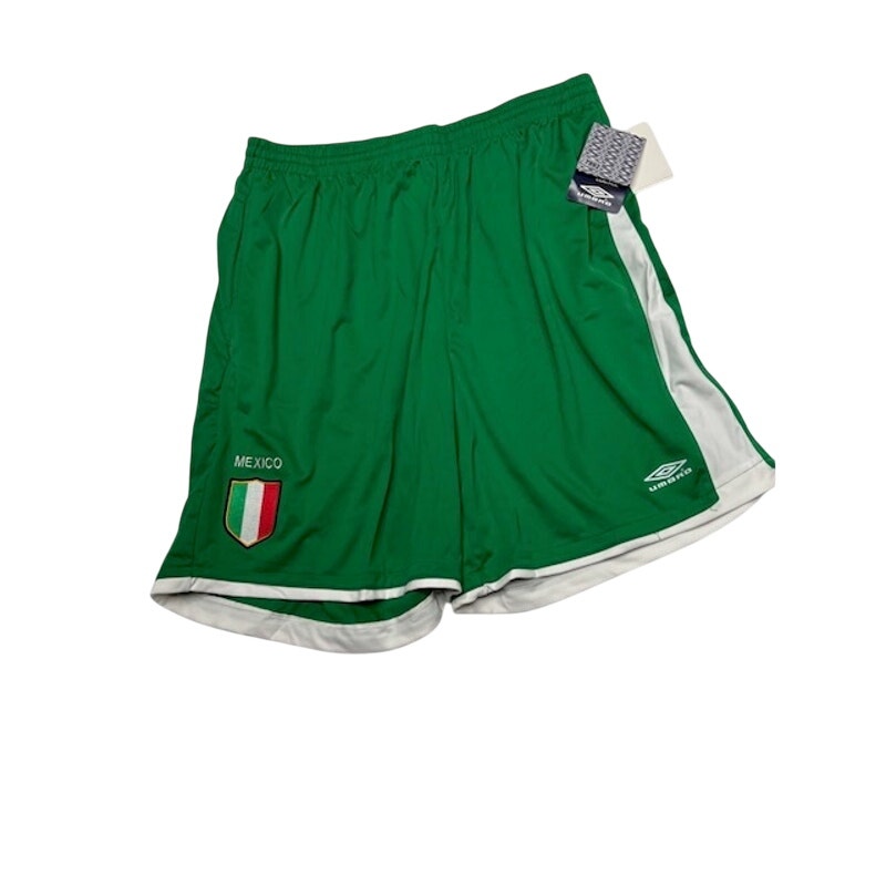 Umbro Mexico Team Soccer Football Shorts Elastic Waist Green Mens Size XL