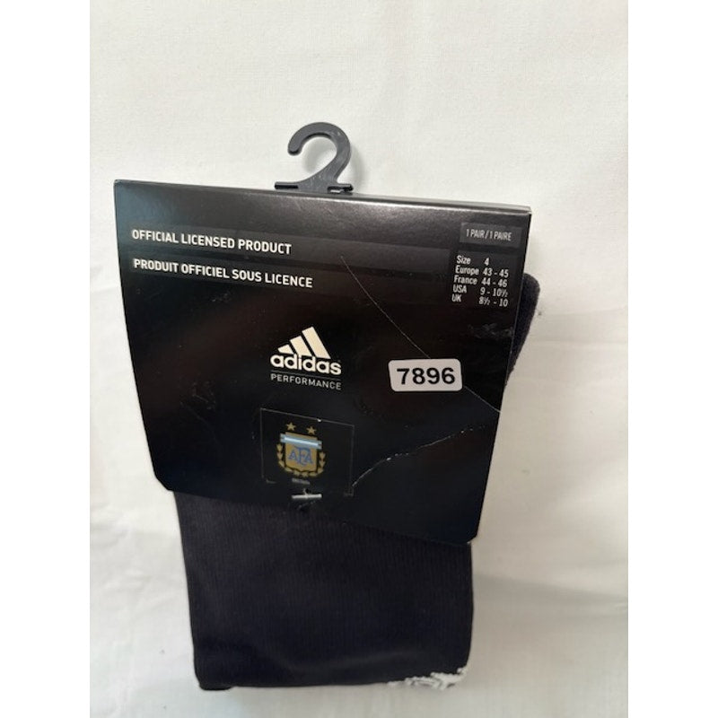 Adidas AFA Argentina Football Socks Over The Calf Black Size 4 USA 9-10.5