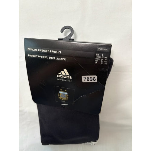 Adidas AFA Argentina Football Socks Over The Calf Black Size 4 USA 9-10.5