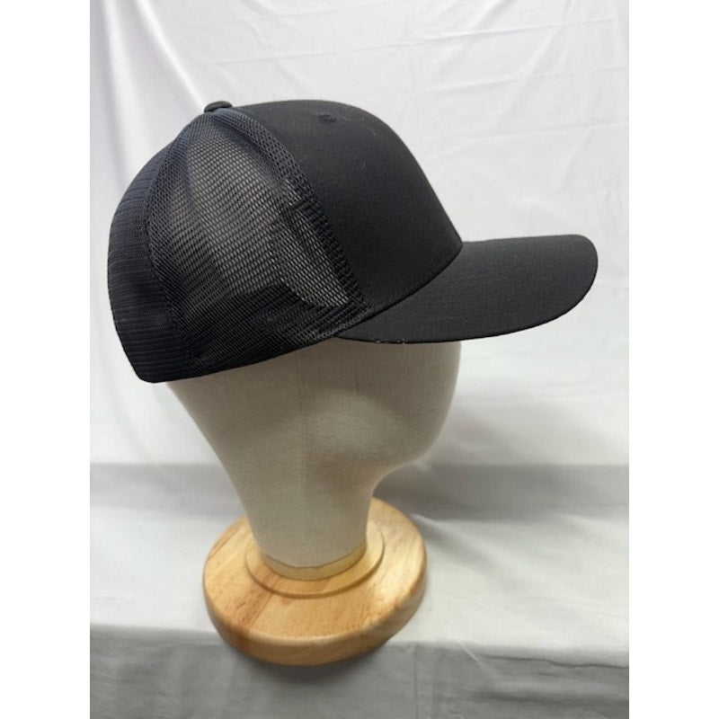 Port Authority Baseball Cap Flexfit 110 Mesh Snapback Hat Black Unisex OSFA