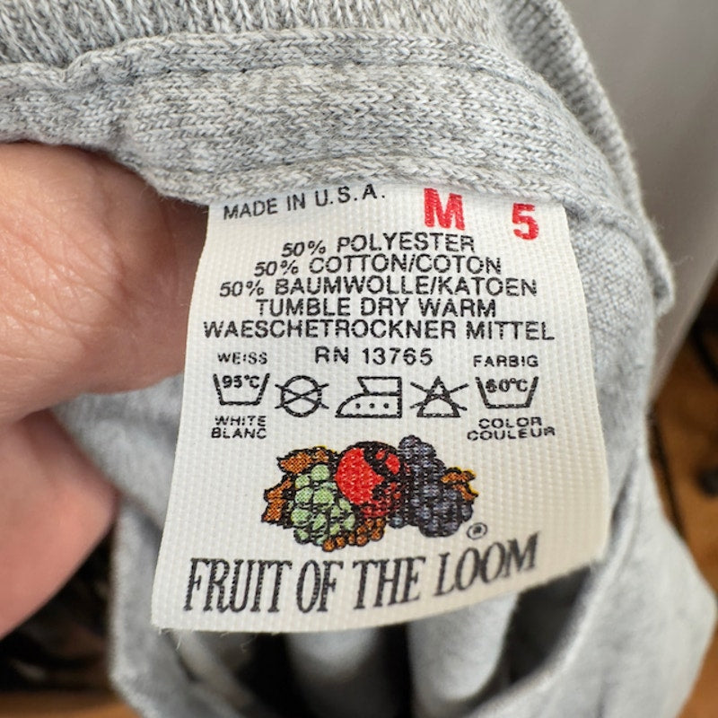 Fruit Of The Loom Alcatraz School Of Hard Knocks Graphic Tee Heather Gray Mens M