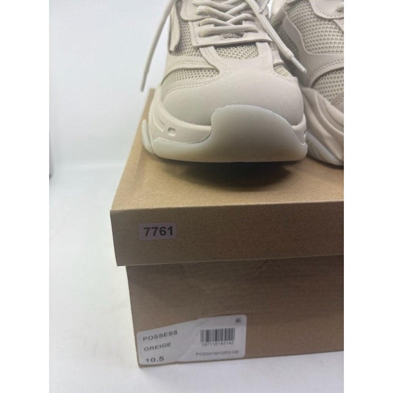 Steve Madden Possess Shoes Lace-Up Round Toe Sneakers Greige Mens 10.5 D