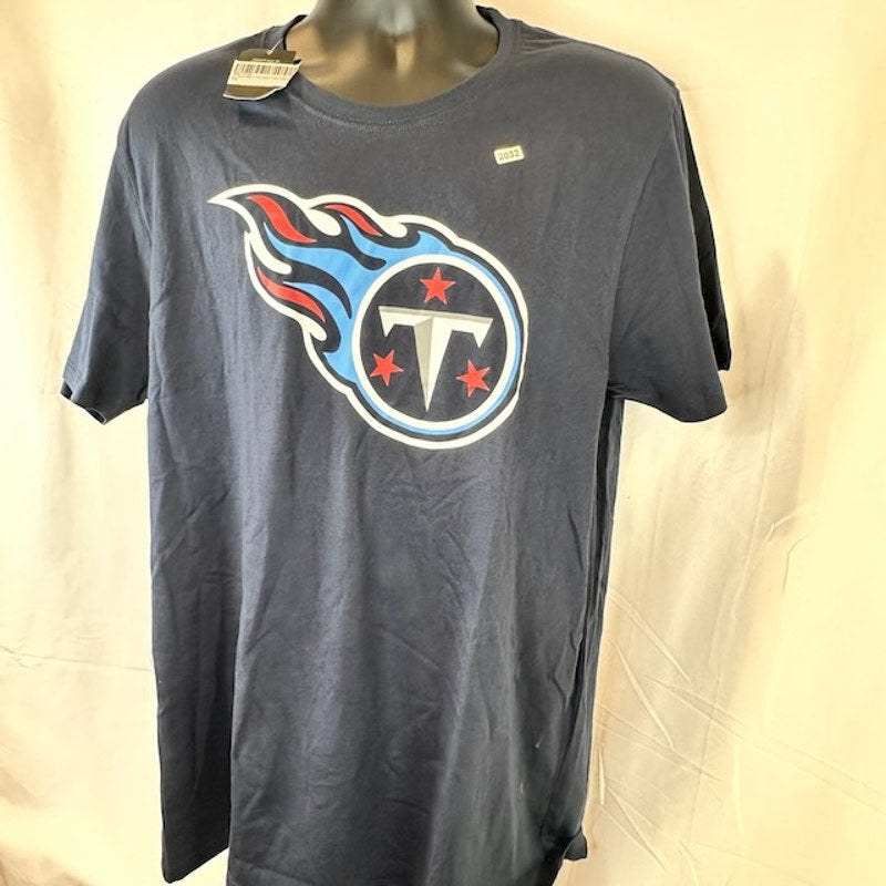 '47 Brand Tennessee Titans Team Logo T-Shirt Short Sleeve Navy Blue Mens Size XL