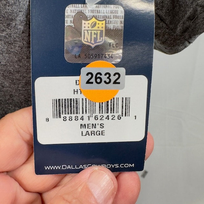 Dallas Cowboys NFL Ezekiel Elliott #21 T-Shirt Crew Neck Heather Gray Mens L