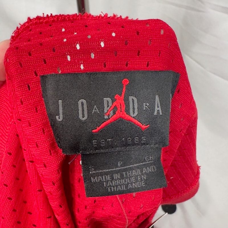 Nike Air Jordan Flight Wings Mesh Jersey Heavyweight Backwards Red Mens Size S