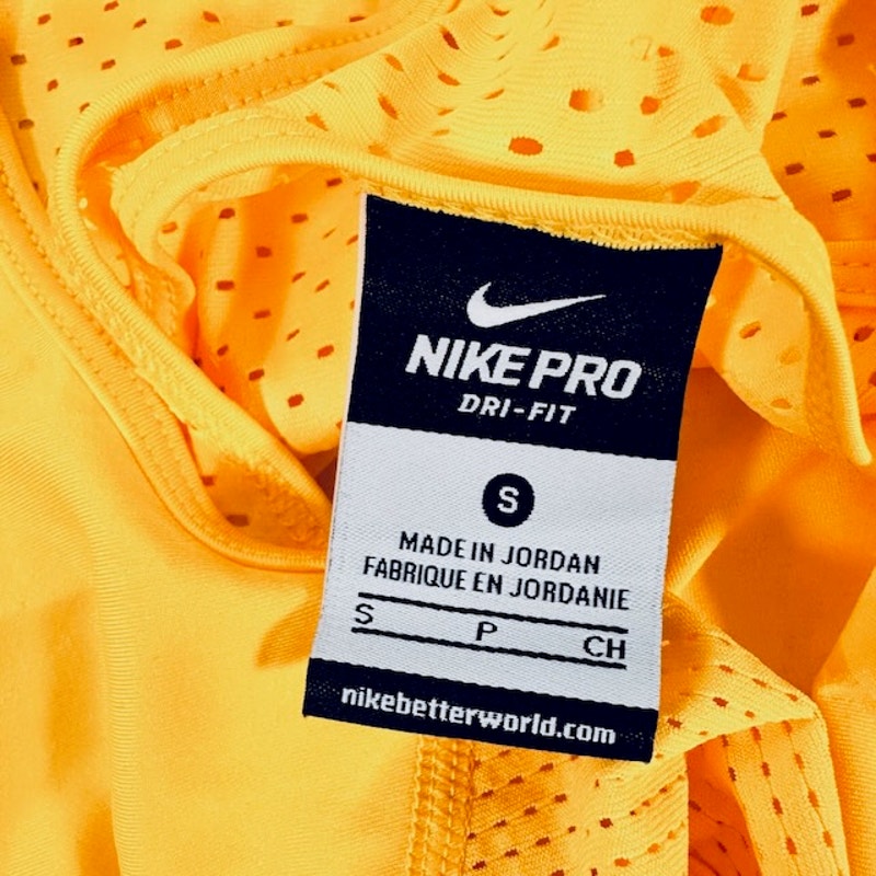Nike Pro Hypercool Compression Tank Top Racerback Mesh Yellow Womens Small