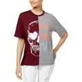 Love Tribe Skull Choose Love Graphic Camiseta Top Multicolor Womens Size S