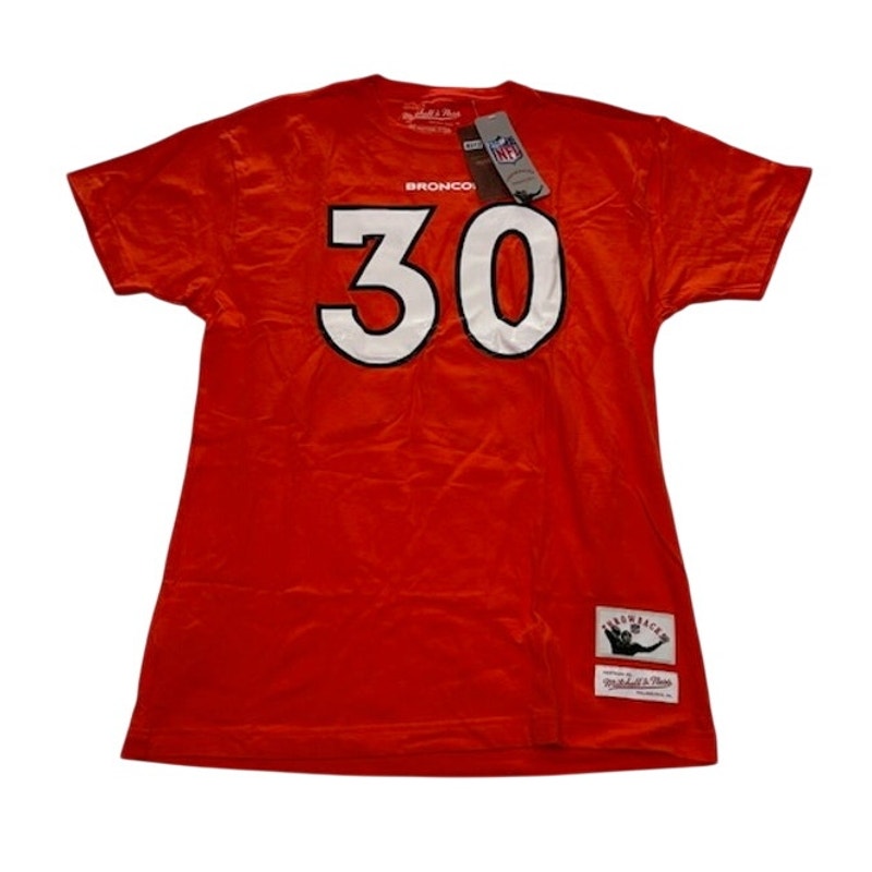 NWT Mitchell & Ness Denver Broncos Terrell Davis #30 Throwback T-Shirt Red Sz S