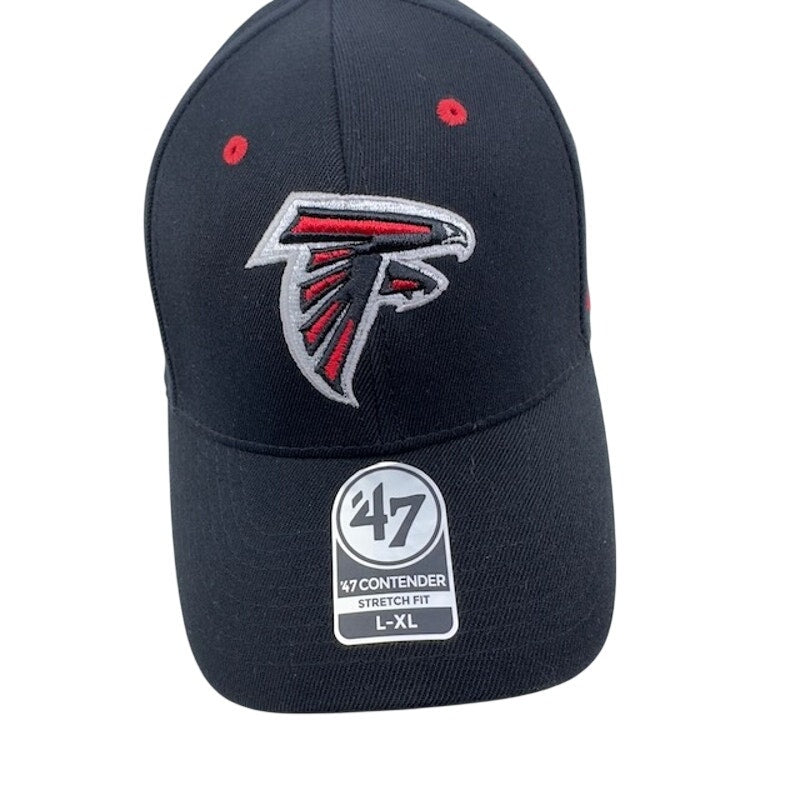'47 Brand Contender NFL Atlanta Falcons Stretch Fitted Hat Hat Black Mens L/XL
