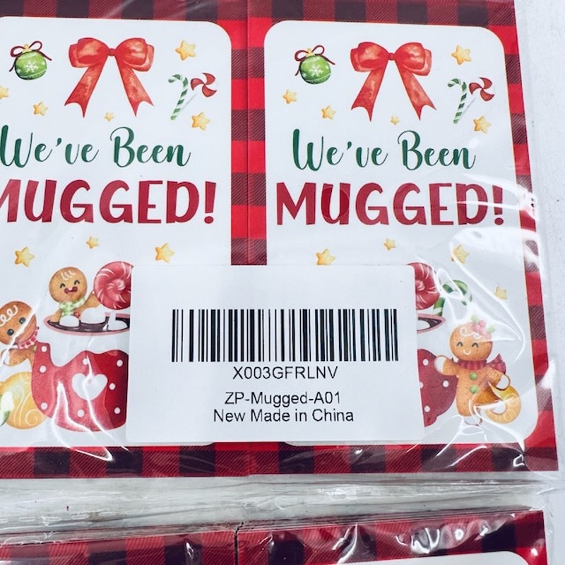 Christmas Party Game, We’ve Been MUGGED Game Card Holiday Decorations