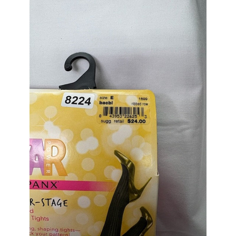 Star Power By SPANX Center-Stage Ribbed Row Shaping Tights Black Size E