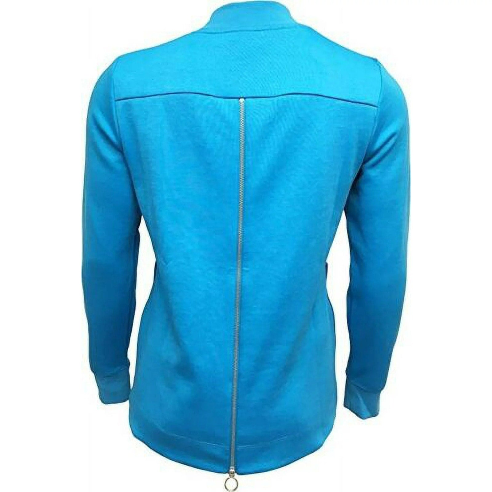 Nike Back Zip Golf Sweatshirt Long Sleeve Dri-Fit Loose Fit Blue Womens Size M