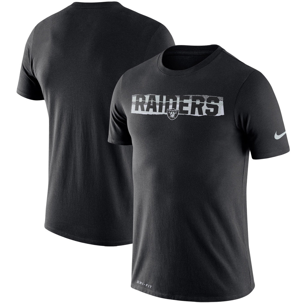 Nike Oakland Raiders Fan Gear Mezzo Tear Performance T-Shirt Black Mens M
