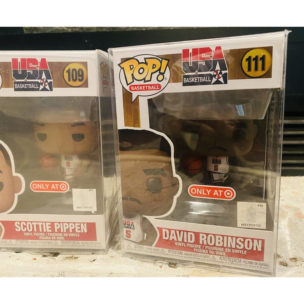Funko Pop David Robinson 111 & Scottie Pippen 109 USA Basketball