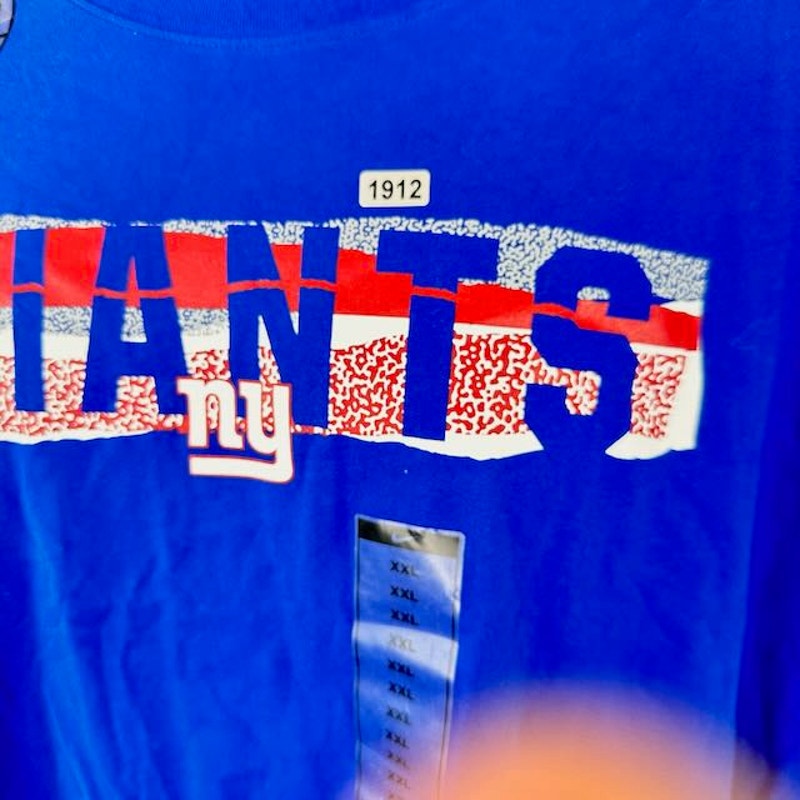 Nike Dri-FIT NFL New York Giants T-Shirt Standard Fit Crewneck Blue Mens XXL