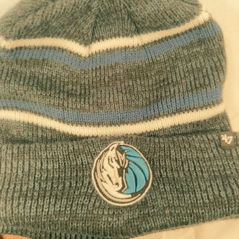 '47 Brand NBA Dallas Mavericks Cuffed Knit Beanie Hat Gray Black Mens OS