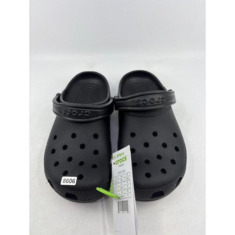 Crocs Classic Clog Sandals Rubber Slip-On Shoes Black Unisex Size M4/W6