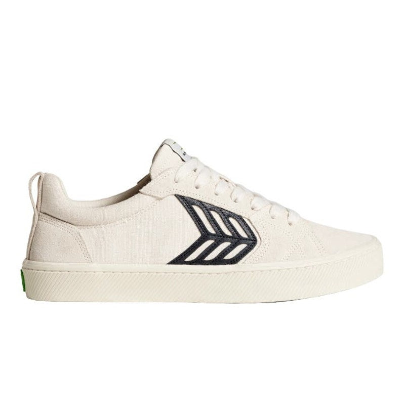 Cariuma Unisex CATIBA PRO Canvas Logo Sneaker Off-White Vintage Black Sz 4.5/6