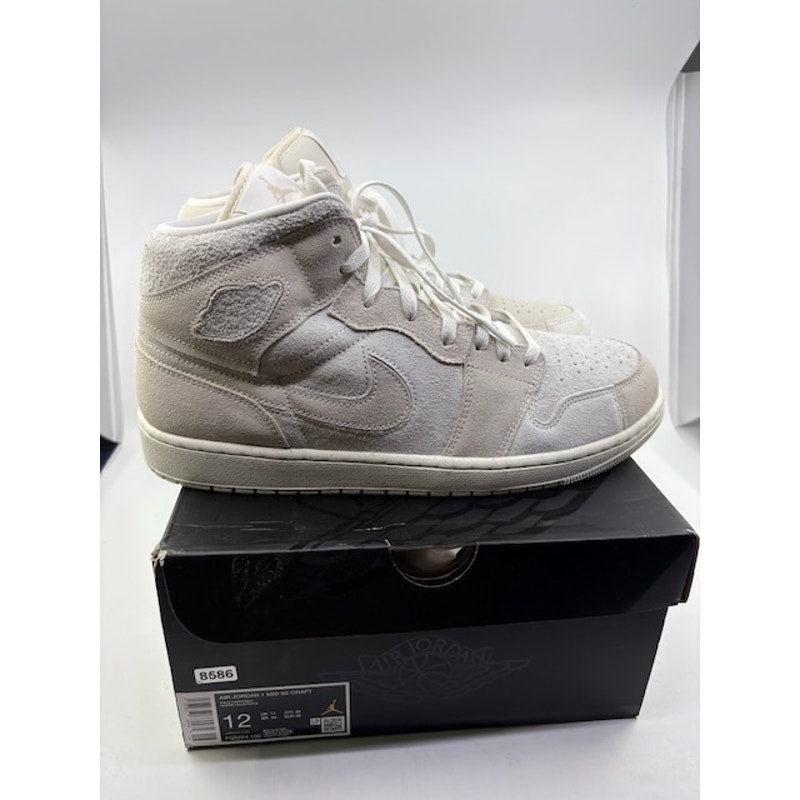 Air Jordan 1 Mid SE Craft Basketball Shoes Light Orewwood Brown Mens Sz 12