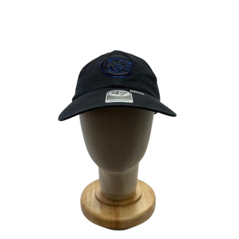 47 Brand Chicago Cubs Clean Up Adjustable Logo Black Baseball Cap Unisex OS