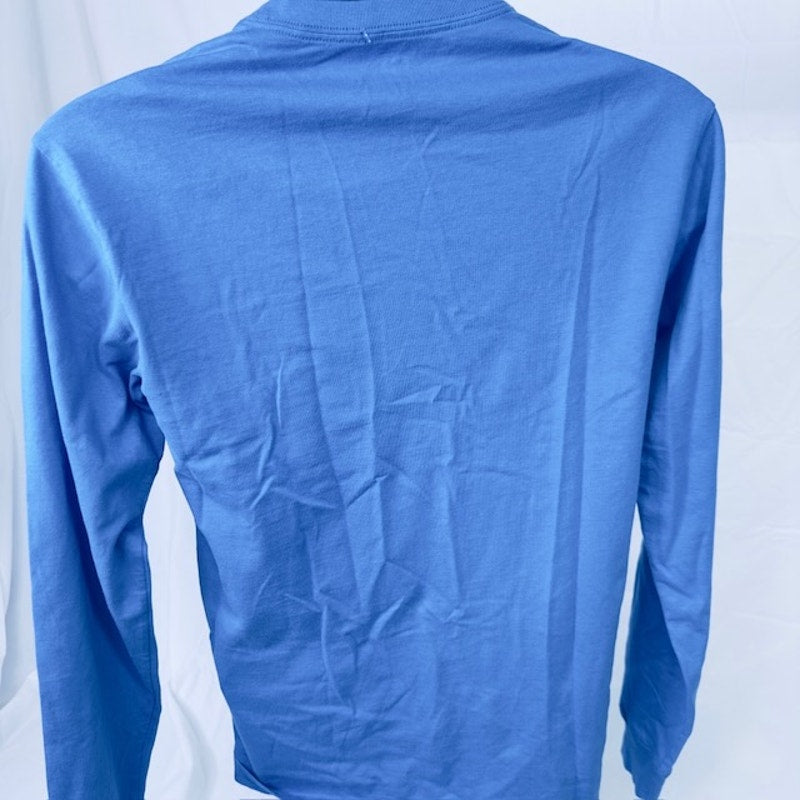 Vineyard Vines Long-Sleeve Custom Pocket Tee Shirt Cotton Blue Mens Size XS