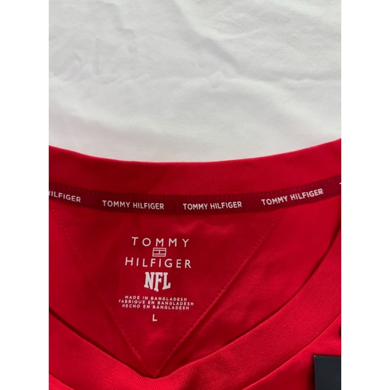 Tommy Hilfiger NFL Chiefs T-Shirt Tino Logo Short Sleeve Red Mens Size L