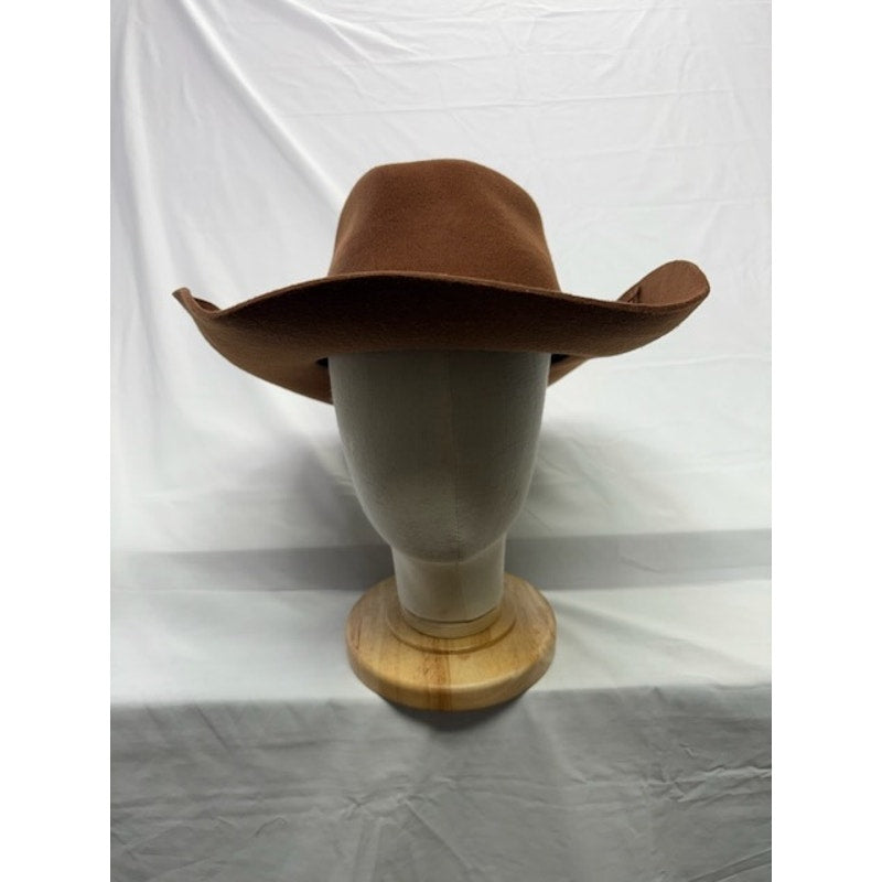 Wyeth Felt Cowboy Hat Wide Brim Braided Band Western Brown Adult Unisex One Size