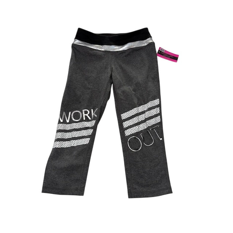 Material Girl Active Capri Leggings Work Out Graphic Yoga Pants Gray Size XS