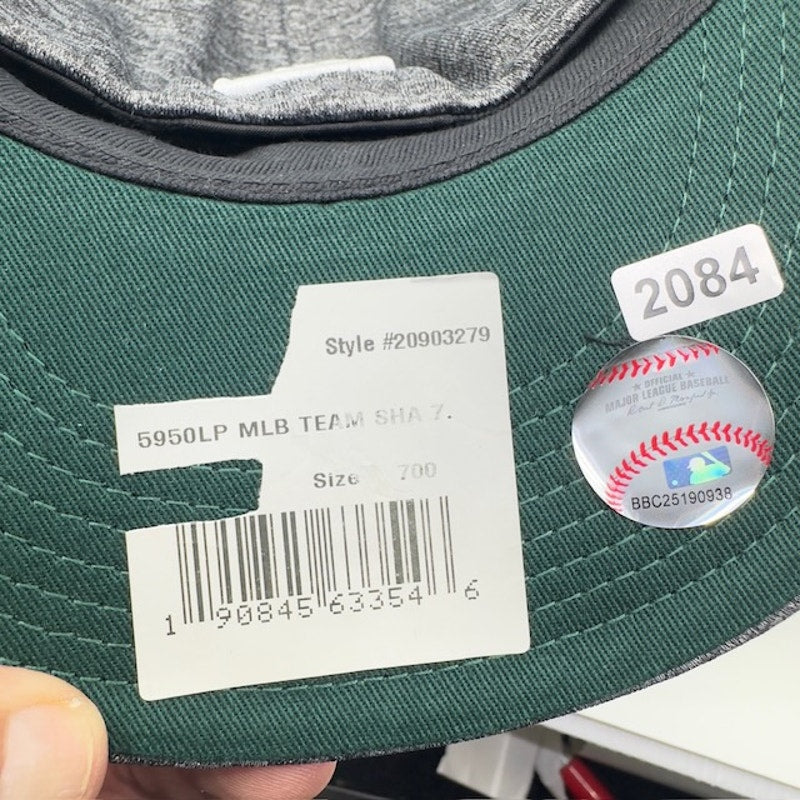 New Era 59Fifty Oakland Athletics Baseball Cap Low Profile Gray Mens Size M