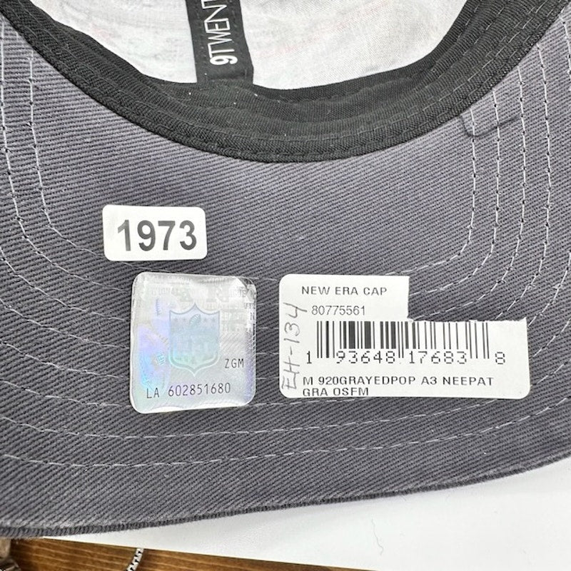 New Era 9Twenty New England Patriots Snapback Trucker Cap Gray Mens OSFA