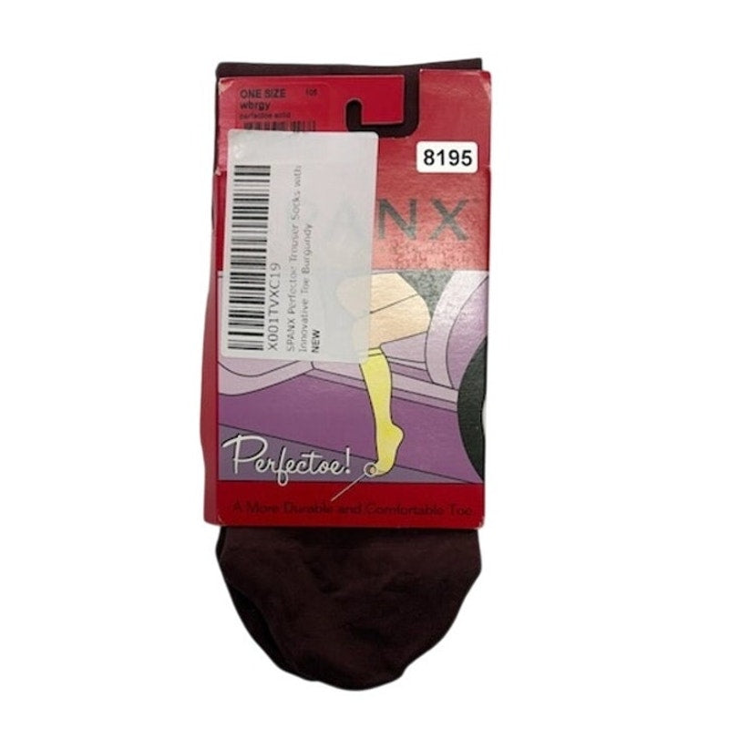 SPANX Perfoctoe Solid Trouser Socks with Innovative Burgundy Womens One Size