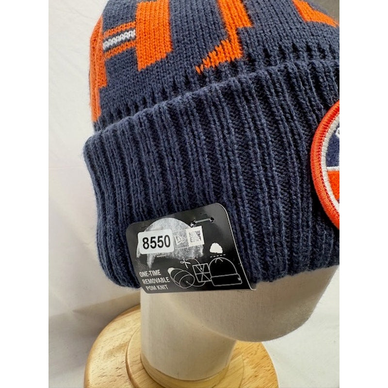 New Era Denver Broncos 2020 Sport Pom Cuffed Knit Hat Navy Orange Adult OSFM