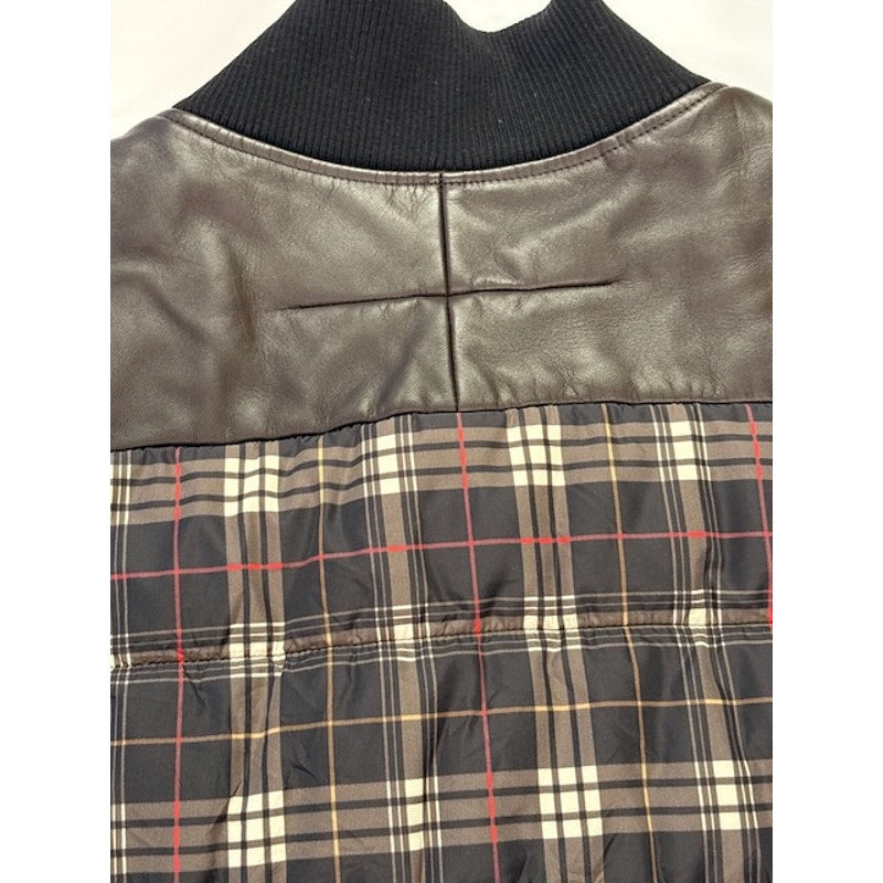 Givenchy Plaid Down Quilted Vest Full-Zip Pockets Black/Multicolor Mens Size 52