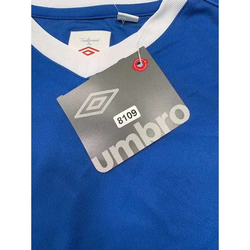 Umbro Athletic Jersey Short Sleeve Shirt Royal Blue/White Womens Size YXL