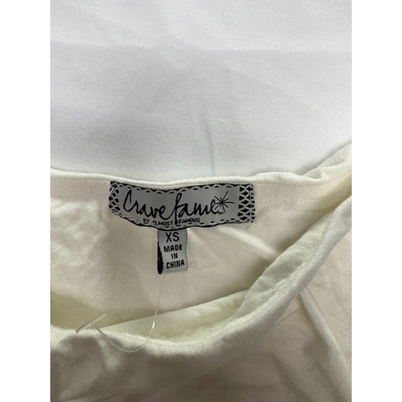 Crave Fame By Almost Famous One Shoulder Ruffle Pullover Blouse Top White XS