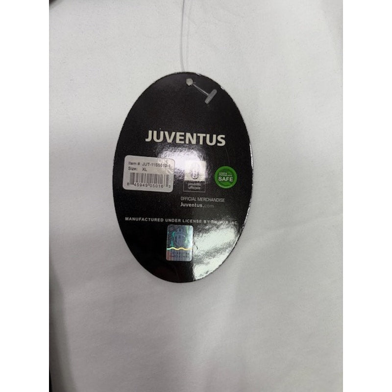 Juventus Football Polo Shirt Short Sleeve Collared Black/White Mens Size XL