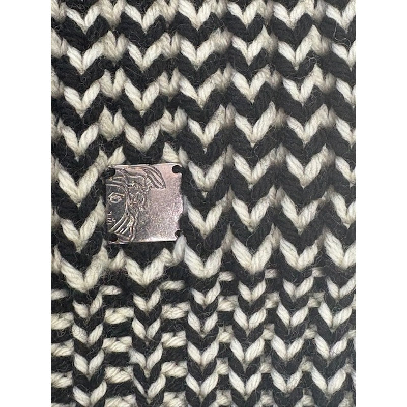 Versace Collection Turtleneck Sweater Pullover Black/White Womens Size XXL