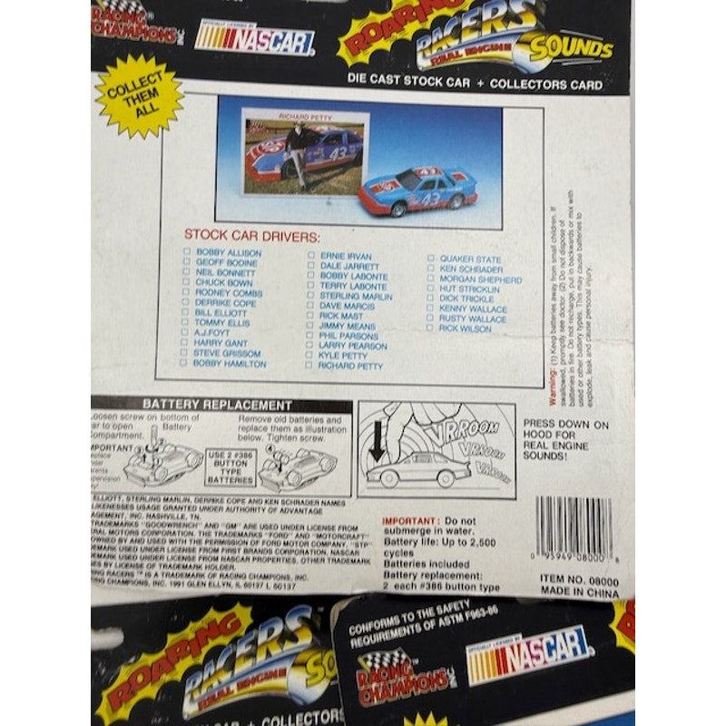 Racing Champions Roaring Racers NASCAR 1990 1:64 Scale Diecasts - 3 Pieces