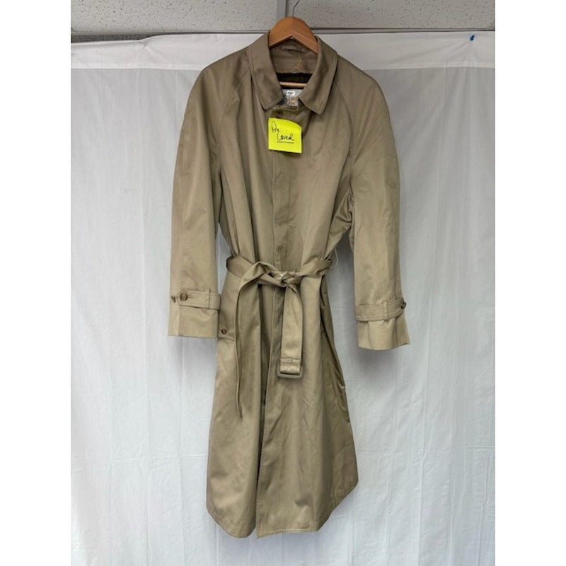 London Fog Vintage Trenchcoat Full-Zp Classic Old Money Luxury Tan Womens Sz 44