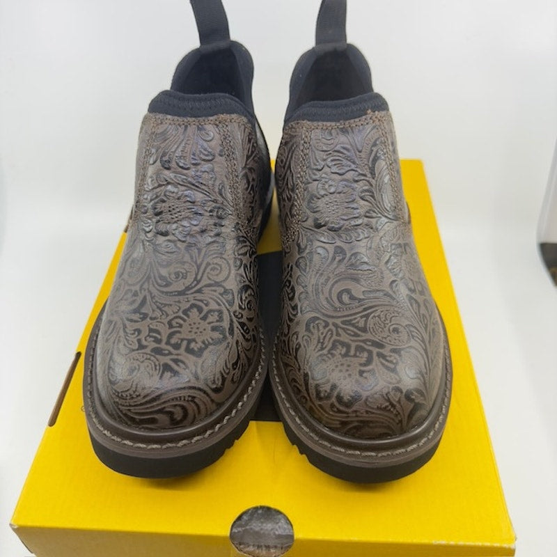 Carhartt 4-Inch Waterproof Romeo Boots CWS4177 Embossed Leather Brown 6M