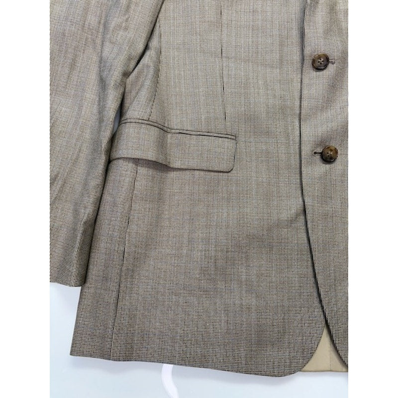 Ralph by Ralph Lauren Blazer Houndstooth Two Button Tan/Blue Mens Size 42L