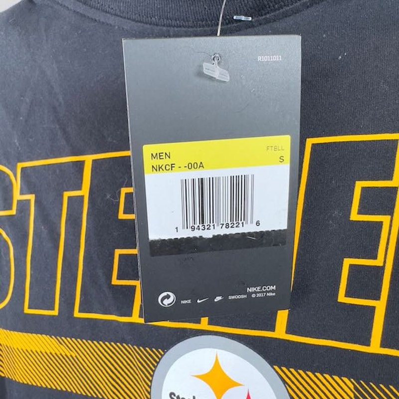 Nike Dri-FIT NFL Pittsburgh Steelers Essential T-Shirt Crewneck Black Mens Size S