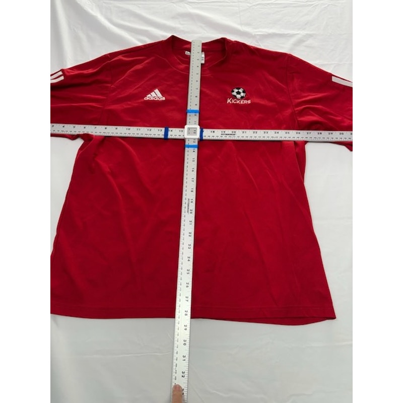 Adidas Kicker #2 Training Soccer Jersey Shirt Short Sleeve Red/White Mens Sz L