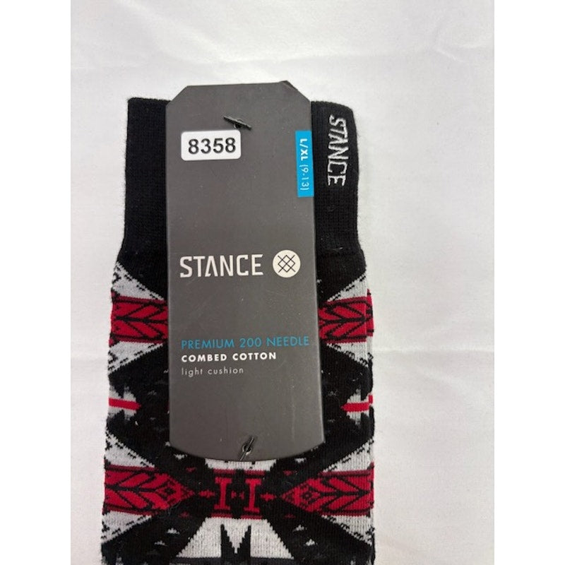 Stance Premium 200 Needle Combed Cotton Crew Socks Tacoma Red Mens L 10–13