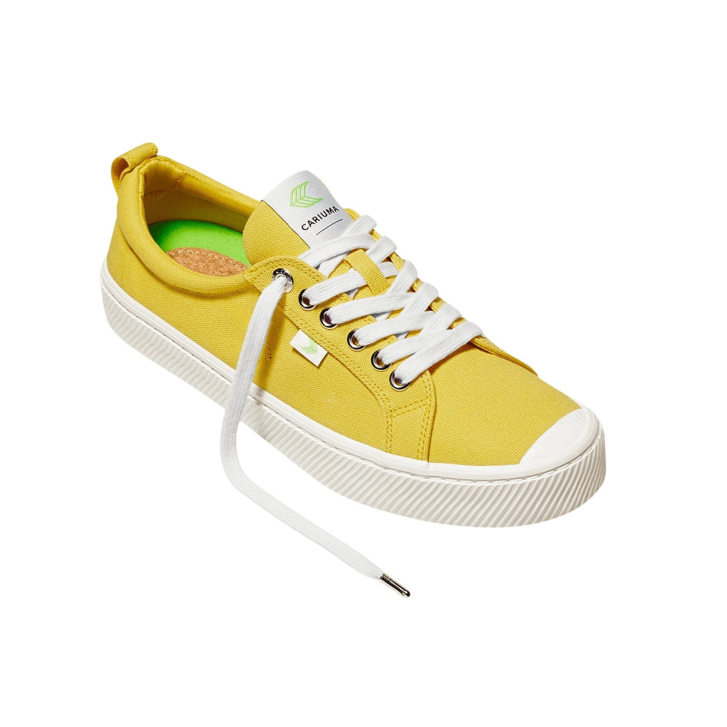 Cariuma OCA Low Top Canvas Sneakers Shoes Round Toe Yellow Unisex Size W8 M6.5