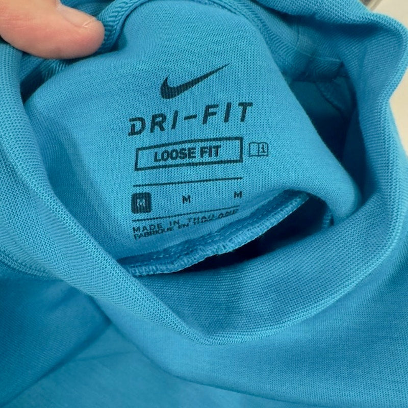 Nike Back Zip Golf Sweatshirt Long Sleeve Dri-Fit Loose Fit Blue Womens Size M